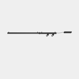 Lámpara Sistema Lineal APEX_2_SPOTS_D30_AW42_43_44_45_46_47 18W Blanco cálido - 3000K CRI 95 ON-OFF Negro IP40 1580lm Leds C4 AW