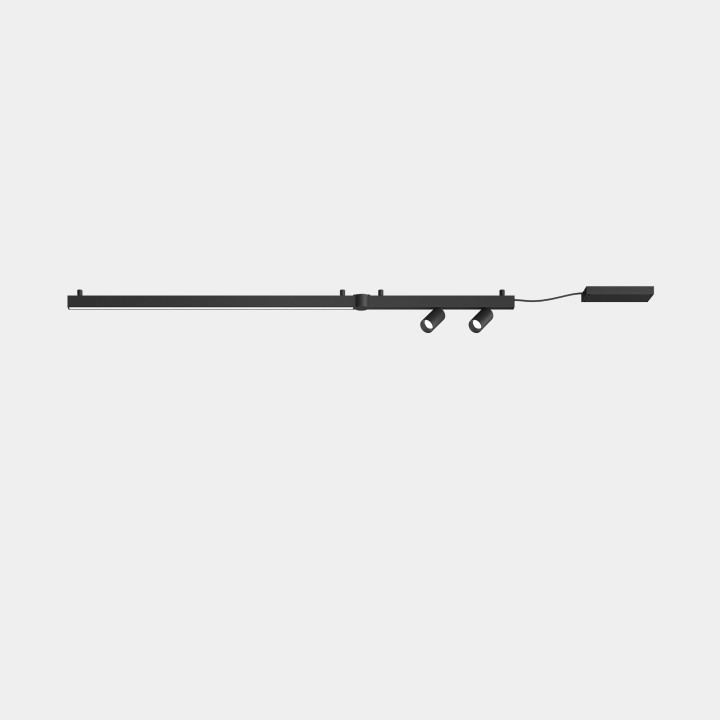 Lámpara Sistema Lineal APEX_2_SPOTS_D30_AW42_43_44_45_46_47 18W Blanco cálido - 3000K CRI 95 ON-OFF Negro IP40 1580lm Leds C4 AW