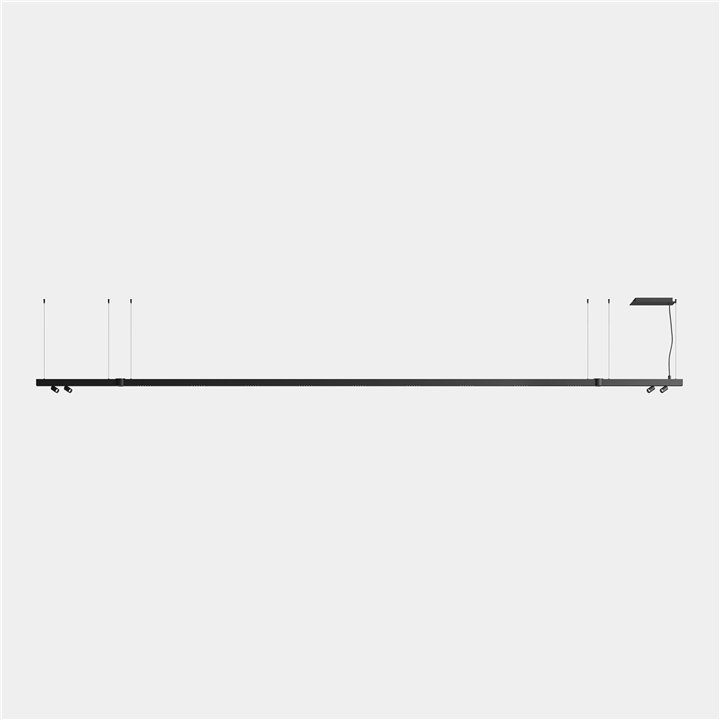 Lámpara Sistema Lineal APEX_2_SPOTS_D30_AW42_43_44_45_46_47 24W Blanco cálido - 3000K CRI 90 ON-OFF Negro IP40 2101lm Leds C4 AW
