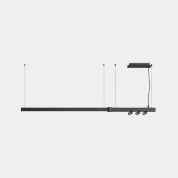 Lámpara Sistema Lineal APEX_3_SPOTS_D30_AW48_49_51_52_53_54 21W Blanco cálido - 2700K CRI 90 DALI Negro IP40 1849lm Leds C4 AW52