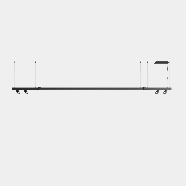 Lámpara Sistema Lineal APEX_2_SPOTS_D50_AW55_56_57_58_59_61 72W Blanco cálido - 3000K CRI 95 ON-OFF Blanco IP40 3940lm Leds C4 A