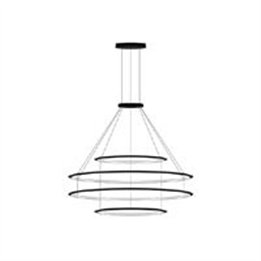 Lámpara Colgante Circular Inward 4 Rings (ø600 ø1200 ø1200 ø600) LED 206.3W 7864lm 3000K Blanco Leds C4 CD4J-00W9AZRU14