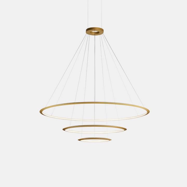 Lámpara Colgante Circular Inward 3 Rings (ø900 ø2000 ø900) LED 211.2W 8728lm 4000K Blanco Leds C4 CD4O-00X9AZOU14