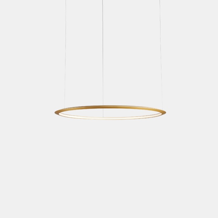 Lámpara Colgante Circular Inward ø600 Recessed LED 31.7W 1264lm 2700K Oro Leds C4 CD5A-00V9AZDUEF