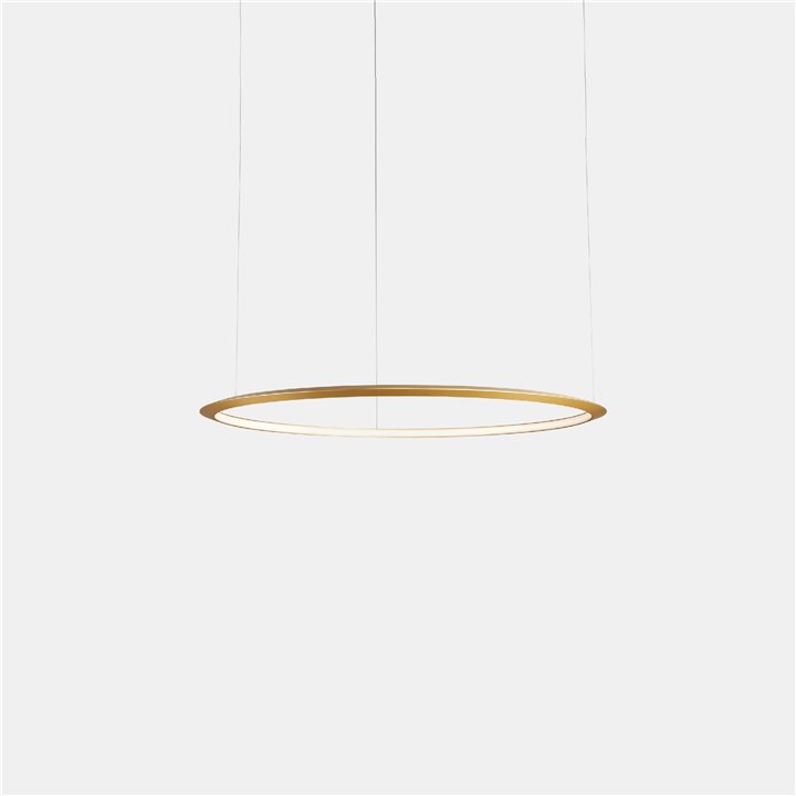 Lámpara Colgante Circular Inward ø600 Recessed LED 31.7W 1475lm 3000K Oro Leds C4 CD5A-00W9AZDUEF