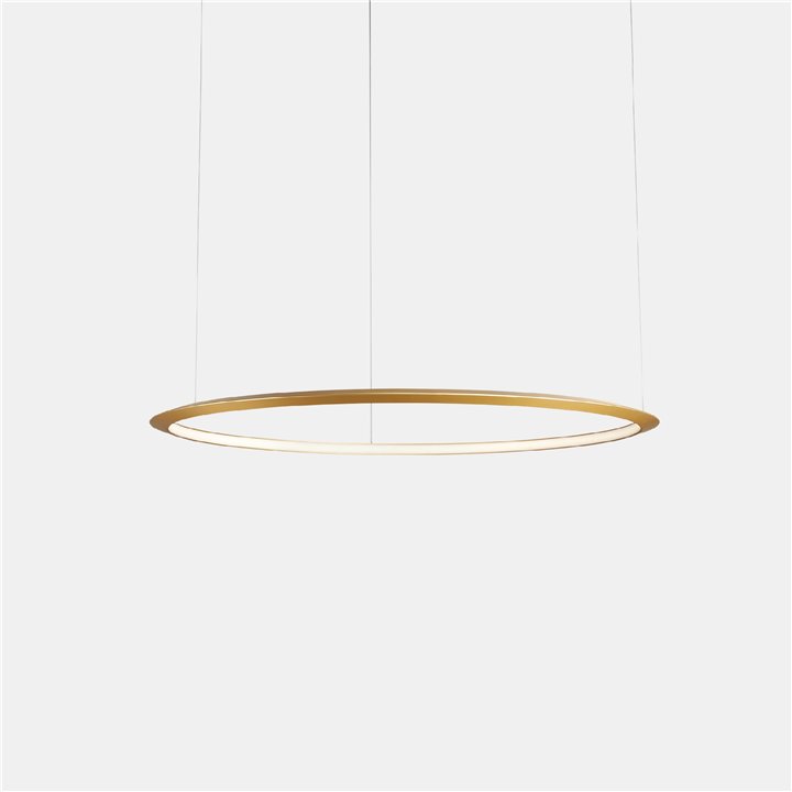 Lámpara Colgante Circular Inward ø1200 Recessed LED 63.5W 2106lm 2700K Oro Leds C4 CD5B-00V9AZDUEF
