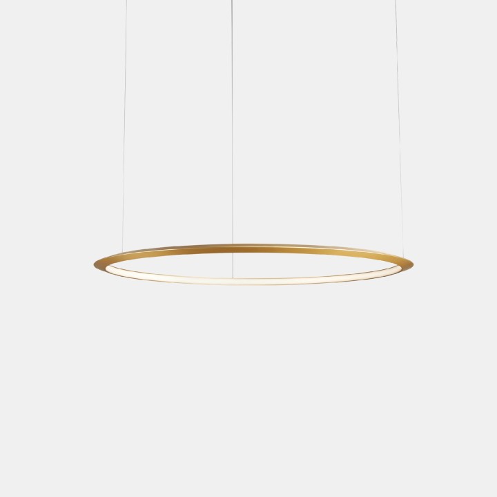 Lámpara Colgante Circular Inward ø1200 Recessed LED 63.5W 2106lm 2700K Oro Leds C4 CD5B-00V9AZRUEF