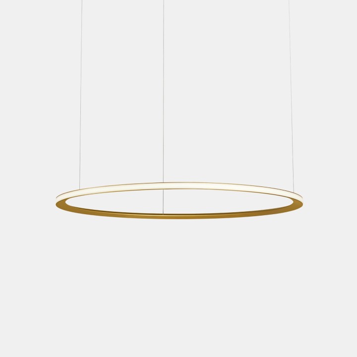 Lámpara Colgante Circular Outward ø3000 Surface LED 177W 8897lm 3000K Oro Leds C4 CF4D-00W9AZRUEF