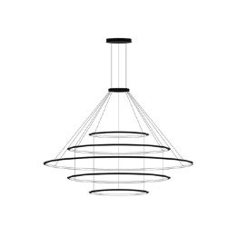 Lámpara Colgante Circular Outward 5 Rings (ø1200 ø2000 ø3000 ø2000 ø1200) LED 494.6W 23730lm 2700K Blanco Leds C4 CF4E-00V9AZRU1