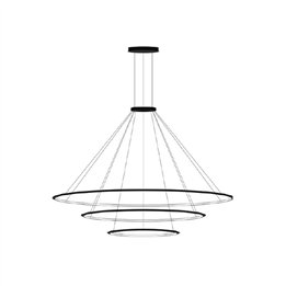 Lámpara Colgante Circular Outward 3 Rings (ø3000 ø2000 ø1200) LED 326.4W 18291lm 3000K Blanco Leds C4 CF4G-00W9AZRU14