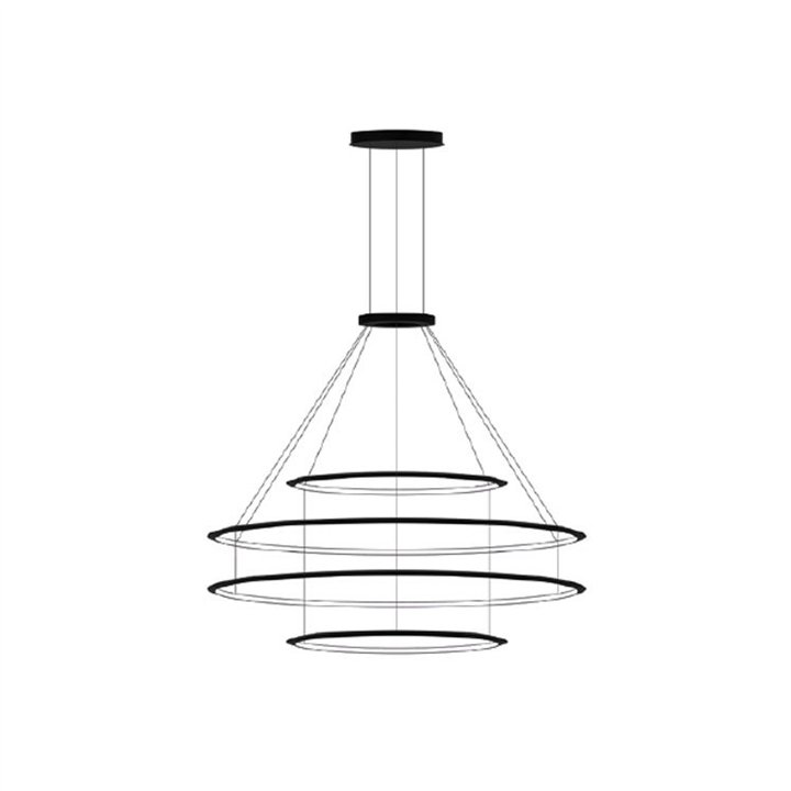 Lámpara Colgante Circular Outward 4 Rings (ø1200 ø2000 ø2000 ø1200) LED 336.6W 21472lm 4000K Blanco Leds C4 CF4I-00X9AZRU14