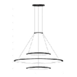 Lámpara Colgante Circular Outward 3 Rings (ø900 ø2000 ø900) LED 211.2W 7989lm 2700K Blanco Leds C4 CF4O-00V9AZOU14