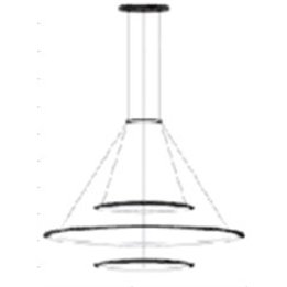 Lámpara Colgante Circular Outward 3 Rings (ø900 ø2000 ø900) LED 211.2W 7989lm 2700K Negro Leds C4 CF4O-00V9AZRU05