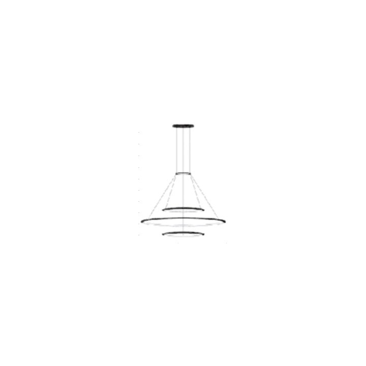 Lámpara Colgante Circular Outward 3 Rings (ø900 ø2000 ø900) LED 211.2W 9318lm 3000K Blanco Leds C4 CF4O-00W9AZRU14
