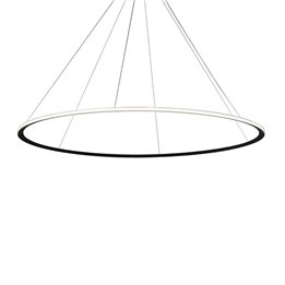 Lámpara Colgante Circular Outward ø1200 Recessed LED 63.5W 2713lm 2400K Negro Leds C4 CF5B-00A9AZOU05