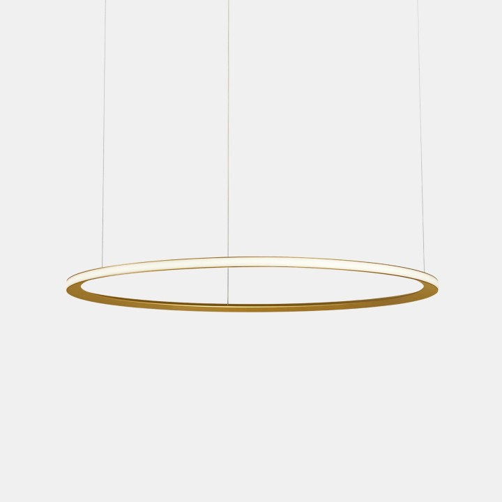 Lámpara Colgante Circular Outward ø2000 Recessed LED 110W 5092lm 2700K Oro Leds C4 CF5C-00V9AZDUEF
