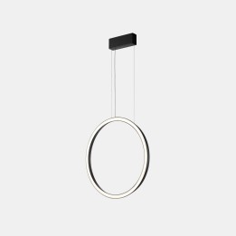 Lámpara Colgante Circular Vertical Side ø600 Surface LED 31.7W 1413lm 3000K Negro Leds C4 CP4A-00W9AZDU05