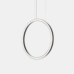Lámpara Colgante Circular Vertical Side ø1200 Recessed LED 63.5W 2421lm 2700K Negro Leds C4 CP5B-00V9AZDU05