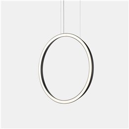 Lámpara Colgante Circular Vertical Side ø900 Recessed LED 45.6W 1311lm 2700K Negro Leds C4 CP5K-00V9AZDU05
