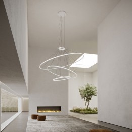 Lámpara Colgante Circular Downward 3 Rings (ø2000 ø1200 ø600) LED 223.5W 10492lm 4000K Blanco Leds C4 CS4H-00X9AZRU14