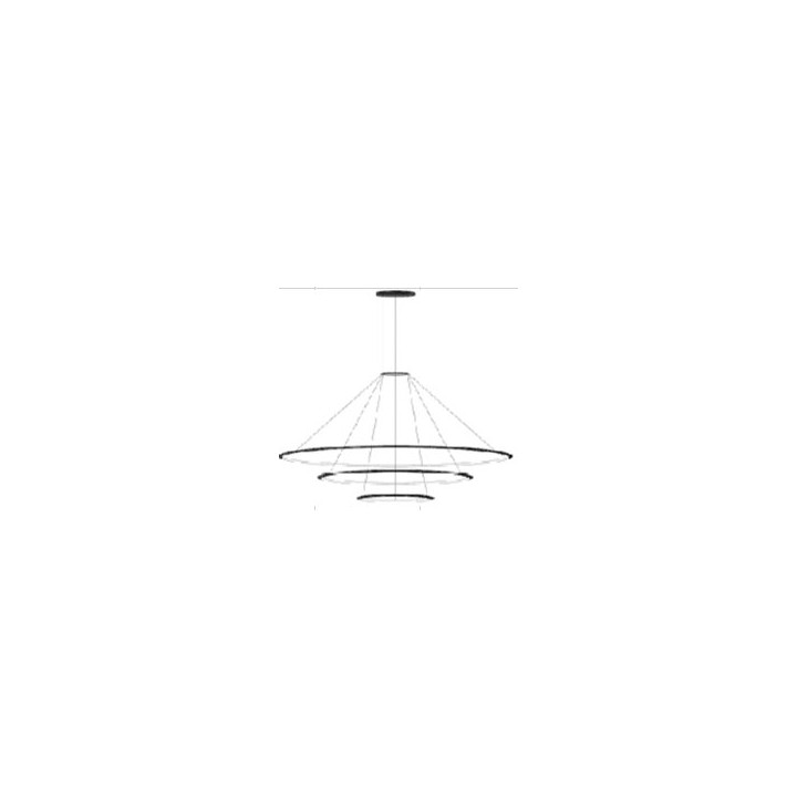Lámpara Colgante Circular Downward 3 Rings (ø1200 ø900 ø600) LED 140.8W 5767lm 3000K Blanco Leds C4 CS4L-00W9AZOU14