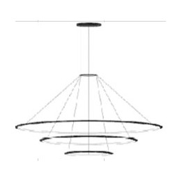 Lámpara Colgante Circular Downward 3 Rings (ø1200 ø900 ø600) LED 140.8W 6590lm 4000K Blanco Leds C4 CS4L-00X9AZDU14