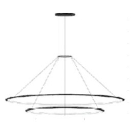 Lámpara Colgante Circular Downward 2 Rings (ø1200 ø900) LED 109.1W 3733lm 2700K Blanco Leds C4 CS4M-00V9AZOU14