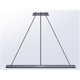 Lámpara Colgante Circular Downward ø900 Recessed LED 45.6W 1311lm 2700K Negro Leds C4 CS5K-00V9AZOU05