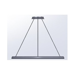 Lámpara Colgante Circular Downward ø900 Recessed LED 45.6W 1529lm 3000K Blanco Leds C4 CS5K-00W9AZDU14