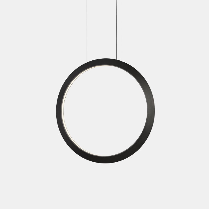 Lámpara Colgante Circular Vertical Inward ø600 Surface LED 31.7W 1475lm 3000K Negro Leds C4 CV4A-00W9AZRU05