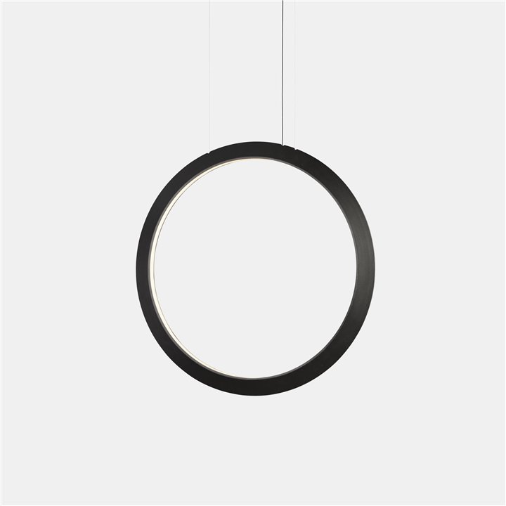 Lámpara Colgante Circular Vertical Inward ø1200 Surface LED 63.5W 2106lm 2700K Negro Leds C4 CV4B-00V9AZDU05
