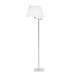 Lámpara Pie de salon IP20 Dover E27 60W Niquel Santinado Forlight DE-0005-SAT