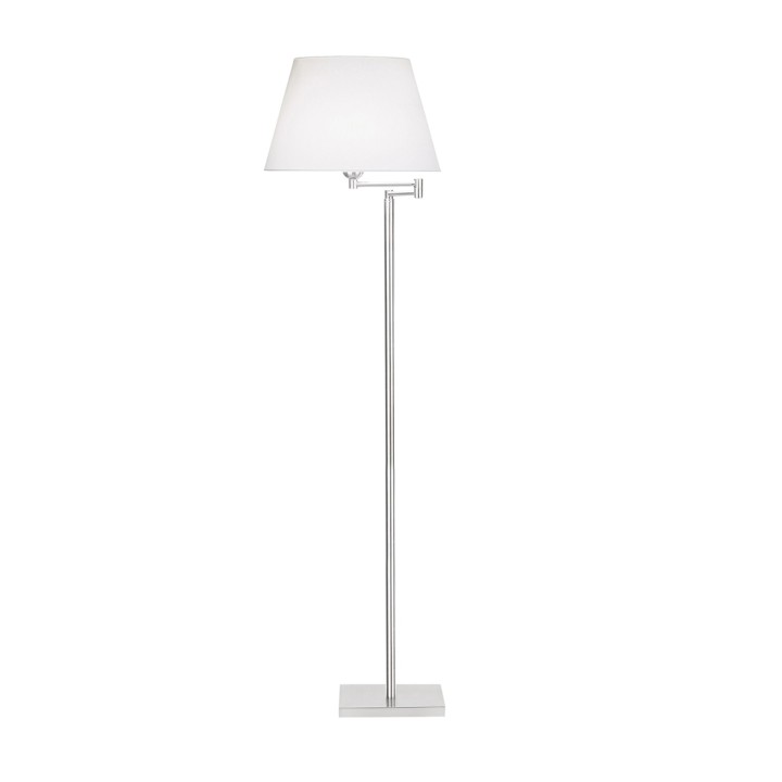 Lámpara Pie de salon IP20 Dover E27 60W Niquel Santinado Forlight DE-0005-SAT