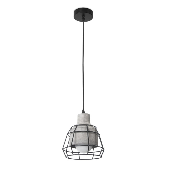 Lámpara Colgante IP20 King E27 60W Cemento 527lm Forlight DE-0265-CEM