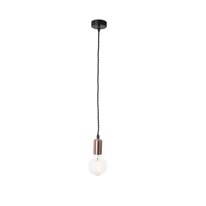Lámpara Colgante IP20 Dixie E27 60W Cobre 527lm Forlight DE-0267-COR