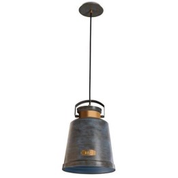 Lámpara Colgante VINTAGE Gris Envejecido/Azul