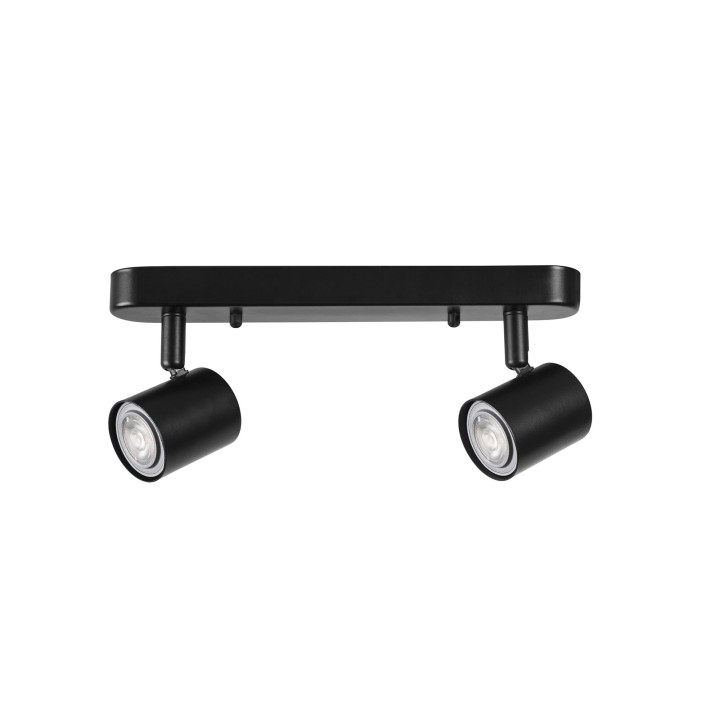 Proyector IP20 Keeper Double GU10 7W Negro Forlight DE-0480-NEG