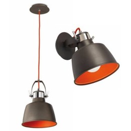 Lámpara Colgante/Aplique VINTAGE Gris Urbano/Naranja