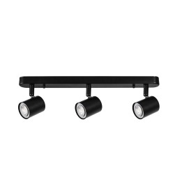 Proyector IP20 Keeper Triplex GU10 7W Negro Forlight DE-0481-NEG