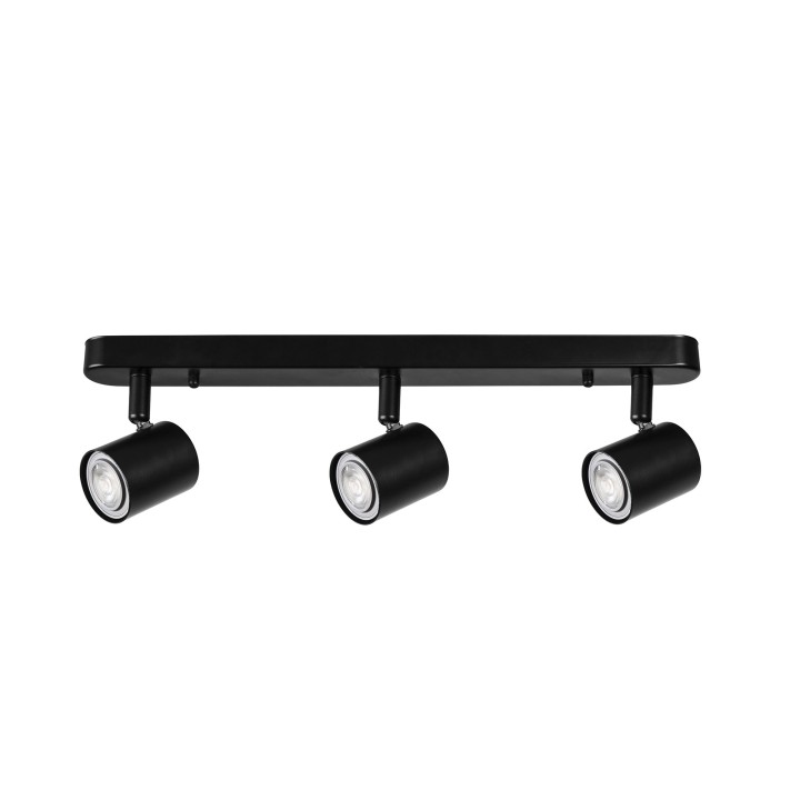 Proyector IP20 Keeper Triplex GU10 7W Negro Forlight DE-0481-NEG