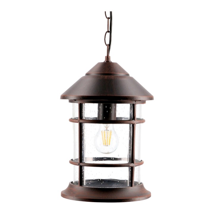 Lámpara Colgante IP23 Siros E27 100W Marrón óxido 1340lm Forlight PX-0025-OXI