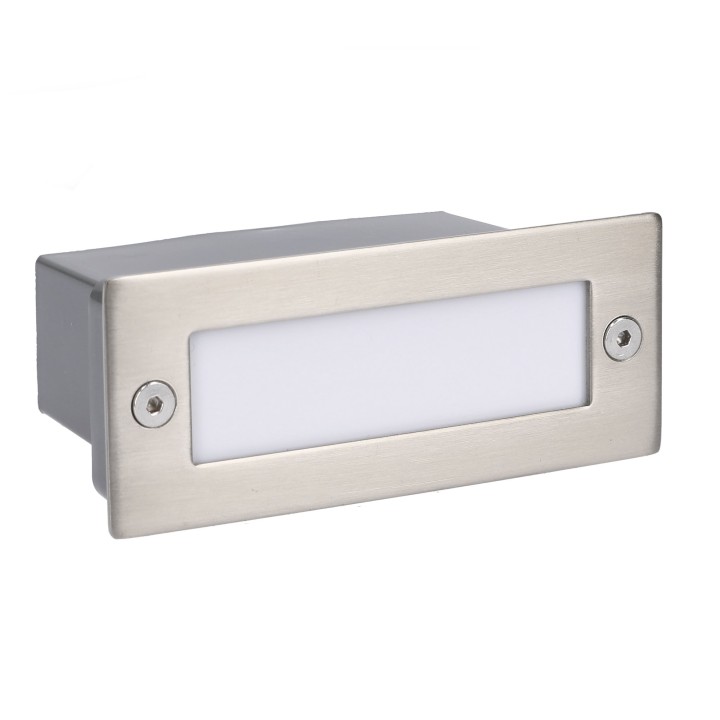 Lámpara Empotrable de pared IP54 Stair LED 1W 3000K acero inoxidable 5lm Forlight PX-0122-INO
