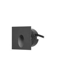 Lámpara Empotrable de pared IP65 ICON SQUARE BLACK LED 2.2W 3000K Negro Forlight PX-0357-NEG