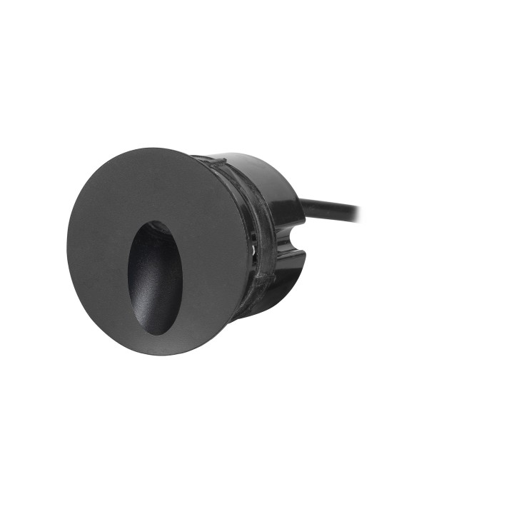 Lámpara Empotrable de pared IP65 ICON ROUND BLACK LED 2.2W 3000K Negro Forlight PX-0358-NEG