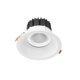 Downlight IP44 Dorit Ø140mm LED 14W 3000K Blanco 1149lm Forlight TC-0349-BLA