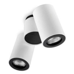 Plafón PIPE Blanco/Negro 2 Focos
