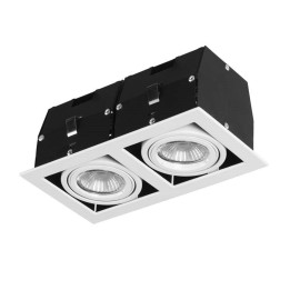 Downlight IP23 Cardan Double GU10/G5.3 100W Blanco Forlight TC-1401-BLA