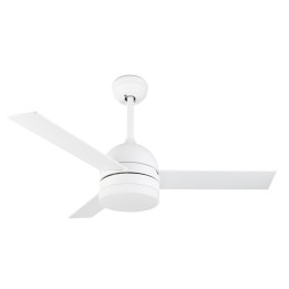 Ventilador de Techo Inca LED 18W 3000K Blanco Madera 1042lm Forlight VE-0001-BLA