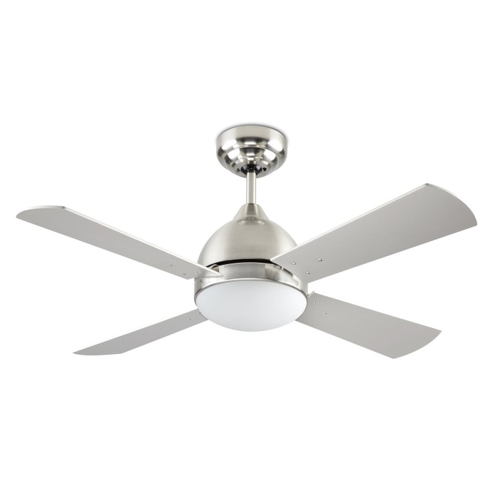 Ventilador de Techo Borneo E27 1515W Niquel Santinado Blanco Forlight VE-0006-SAT