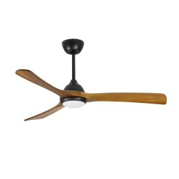 Ventilador de Techo Bosc LED 19W 2800K Negro Madera clara 870lm Forlight VE-0013-NEG